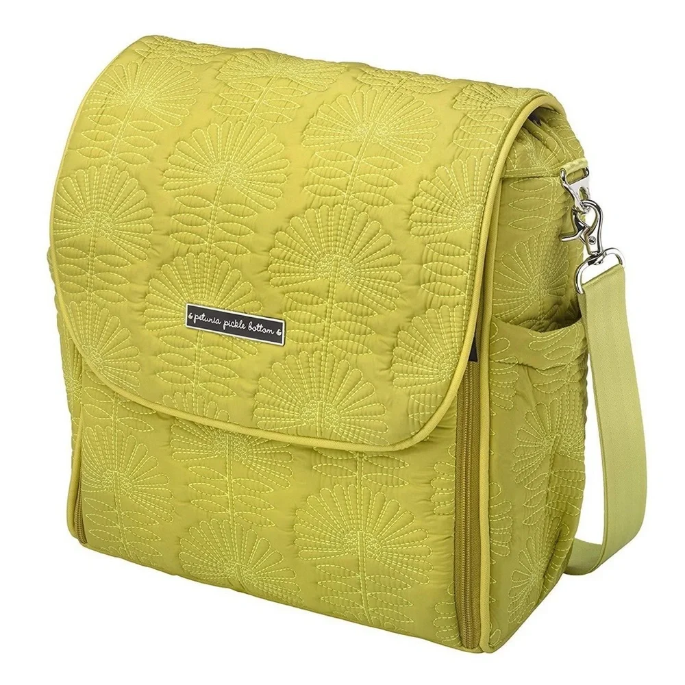 Petunia Pickle Bottom Boxy Backpack Diaper Bag Yellow Quilted